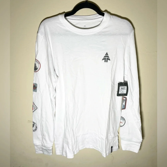 Sz M Sz M Woods Men Made in Canada Everest '82 Long-Sleeve Shirt white - Picture 2 of 8